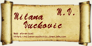 Milana Vučković vizit kartica